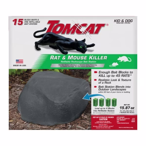 Tomcat Rockscape Bait Station and Bait Blocks For Mice and Rats 1 pk