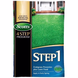 Scotts Step 1 Crabgrass Preventer Annual Program Lawn Food For Multiple Grass Types 5000 sq ft
