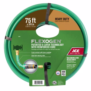 Ace Flexogen 5/8 in. D X 75 ft. L Heavy Duty Premium Grade Garden Hose