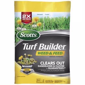 Scotts Turf Builder Weed & Feed Lawn Fertilizer For Multiple Grass Types 12000 sq ft