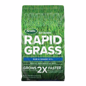 Scotts Turf Builder Rapid Grass Mixed Sun or Shade Grass Seed and Fertilizer 5.6 lb