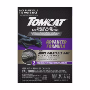 Tomcat Advanced Bait Station and Bait Blocks For Mice 2 pk