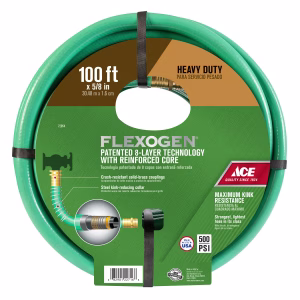 Ace Flexogen 5/8 in. D X 100 ft. L Heavy Duty Premium Grade Garden Hose