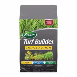 Scotts Turf Builder Triple Action Weed & Feed Lawn Fertilizer For Multiple Grass Types 4000 sq ft