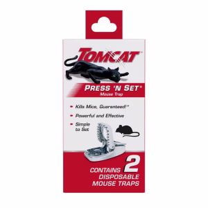 Tomcat Press 'N Set Small Snap Trap For Mice 2 pk
