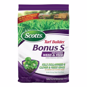 Scotts Turf Builder Bonus S Weed & Feed Southern Lawn Food For Multiple Grass Types 5000 sq ft