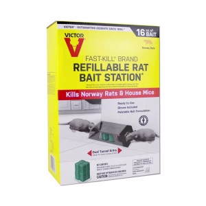 Victor Fast-Kill Toxic Bait Station and Bait Blocks For Mice and Rats 8 pk