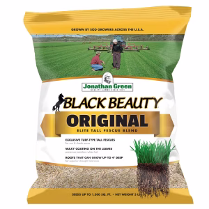 Jonathan Green Black Beauty Original Tall Fescue Blend Tall Fescue Grass Sun or Shade Grass Seed 5 l
