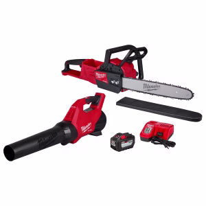 Milwaukee M18 FUEL 2727-21HDB 16 in. 18 V Battery Chainsaw/Leaf Blower Combo Kit (Battery & Charger)
