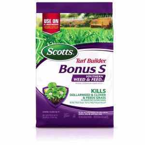 Scotts Turf Builder Bonus S Weed & Feed Lawn Fertilizer For Multiple Grass Types 10000 sq ft