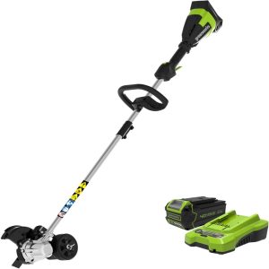 Greenworks 40V 8" Brushless Cordless Edger with 4.0Ah Battery & Charger