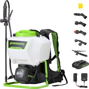Greenworks 24V 4 Gallon Battery Powered Backpack Sprayer