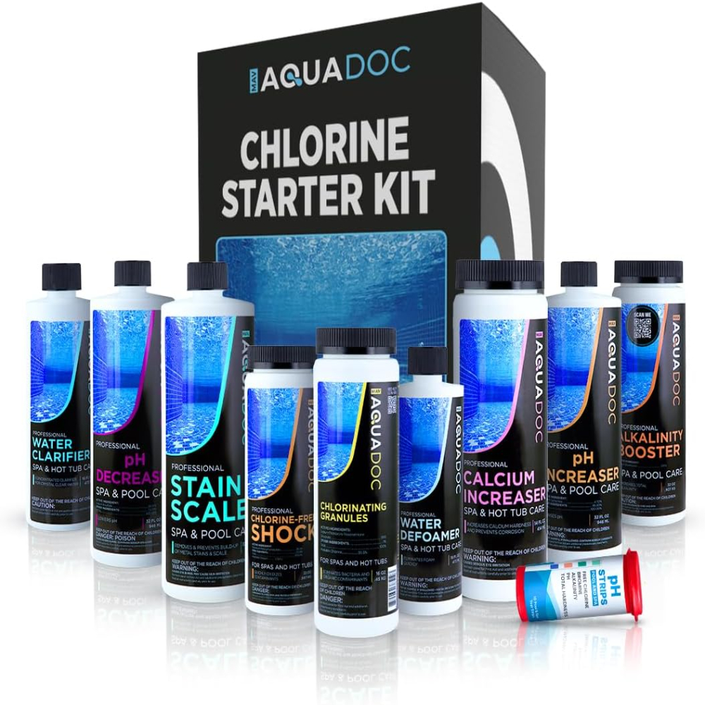 Hot Tub Chemicals Starter Kit - Chlorine Spa Starter Kit Chemicals for Hot Tub - Convenient Hot Tub Starter Kit & ph Control Kit