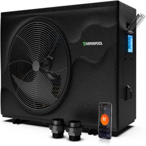 105000BTU Inverter Electric Pool Heater, Smart WiFi Control Pool Heat Pump for 30000 Gallons Inground Swimming Pools