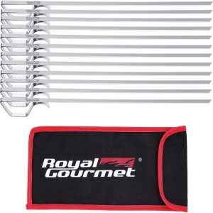 Royal Gourmet TS1601 12-Piece Kebab Skewers for Grilling