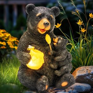 GIGALUMI Solar Garden Statues Bears