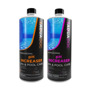 AquaDoc Spa pH Up & Down – pH Balancer for Indoor & Outdoor Spas – Easy Water Maintenance to Raise or Lower pH Levels and Keep Spa Water Clean, Clear & Comfortable