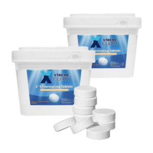 Xtremeclear 2-Pack 3" Swimming Pool Chlorine Tablets | Pro-Grade Pool Sanitizer Long Lasting & Slow Dissolving | 99% Pure Tri-Chlor|, 5 Pounds Bucket