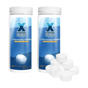 XtremeClear Value Pack 2 Pack 1" Chlorine Tabs, Long-Lasting Stabilized, Swimming Pool, Hot Tubs & Spa, Small Pool Sanitizer