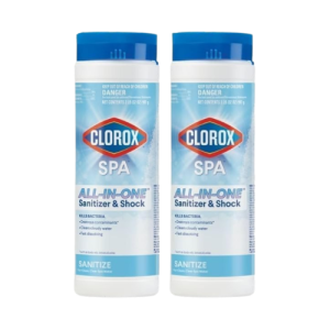 Clorox® Pool&Spa™ Spa Water All-in-One Sanitizer & Shock, Destroys Contaminants, Clears Cloudy Water, 2LB (Pack of 2)